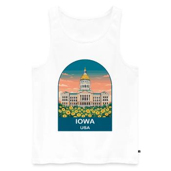 CTY02014 - Männer Premium Bio Tank Top - Weiß - Vorne - AI Model Male 178 light (178cm)