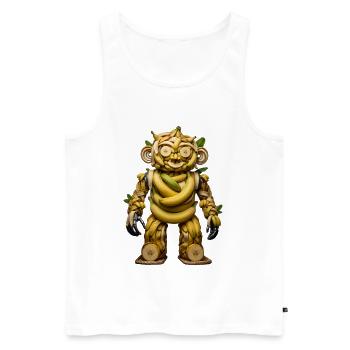 BANANA BOT - Le mignon robot bio-organique - Débardeur bio Premium Homme - blanc - Devant - Michal (187cm)