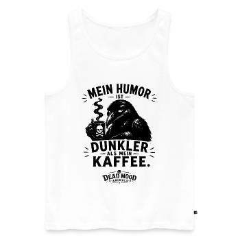 Lustiges Raben Design Schwarzer Humor & Sarkasmus - Männer Premium Bio Tank Top - Weiß - Vorne - Michal (187cm)