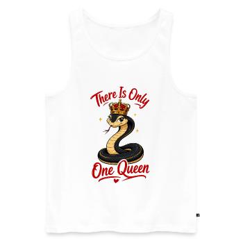 King Cobra : La seule reine - Débardeur bio Premium Homme - blanc - Devant - Michal (187cm)
