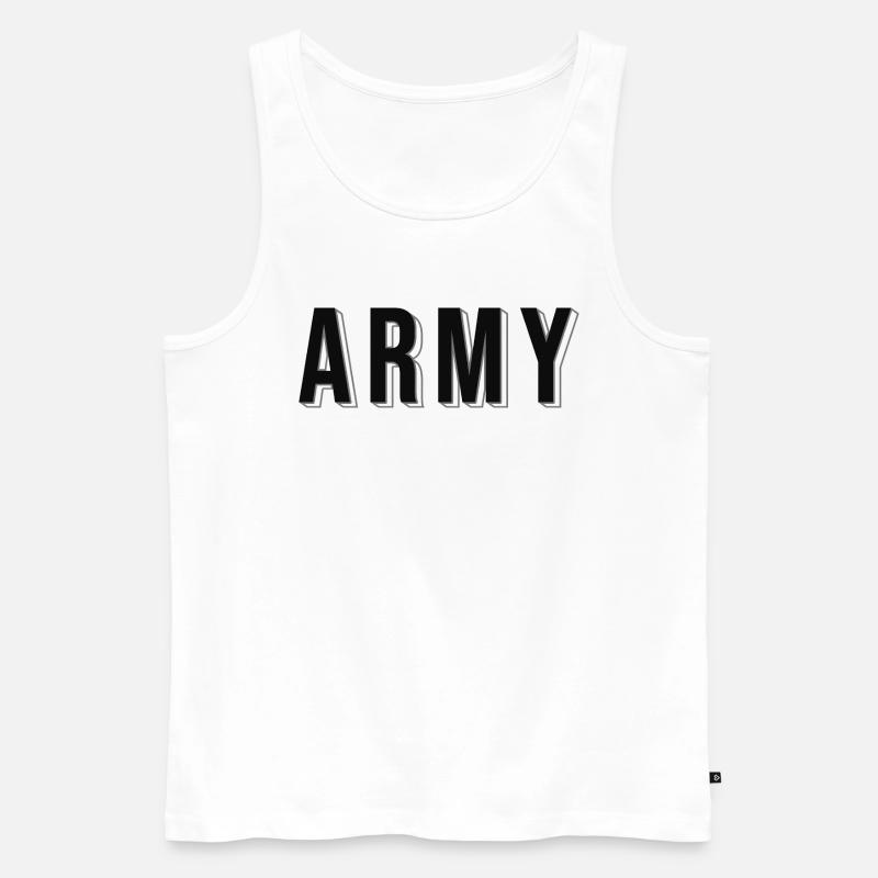 army - Männer Premium Bio Tank Top - Weiß