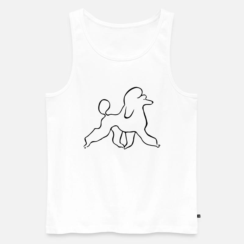 Pudel - Männer Premium Bio Tank Top - Weiß