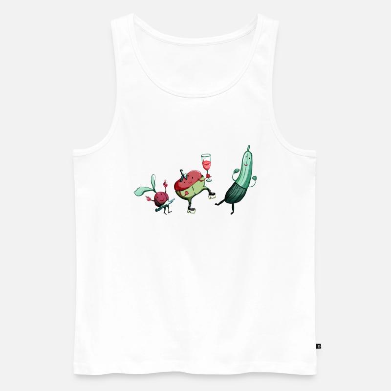 Junges Gemüse - Männer Premium Bio Tank Top - Weiß