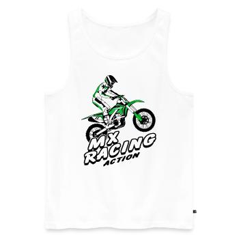 Moto Cross - Motocross - Supercross - Men's Premium Organic Tank Top - white - Front - Michal (187cm)