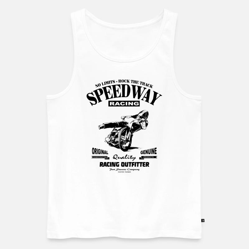 Speedway - Motorcycle Speedway - Männer Premium Bio Tank Top - Weiß
