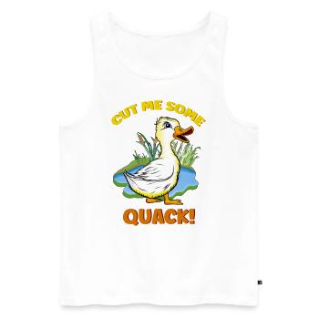 Cheeky duckling! - Men's Premium Organic Tank Top - white - Front - AI Model Male 178 light (178cm)