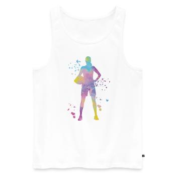 Volleyball Players Kids Beach Volleyball - Men's Premium Organic Tank Top - white - Front - Michal (187cm)