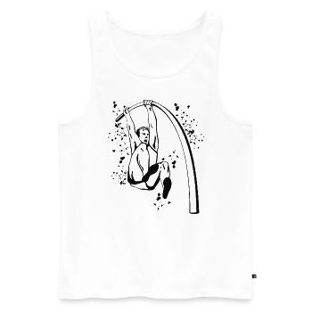 Stabhochspringer Kids Stabhochsprung - Männer Premium Bio Tank Top - Weiß - Vorne - Michal (187cm)