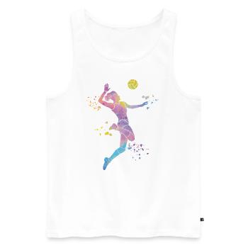 Volleyball Players Kids Beach Volleyball - Men's Premium Organic Tank Top - white - Front - Michal (187cm)