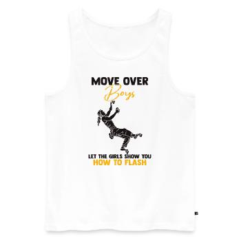 Macht Platz Jungs Boulderer Bouldern - Männer Premium Bio Tank Top - Weiß - Vorne - Michal (187cm)