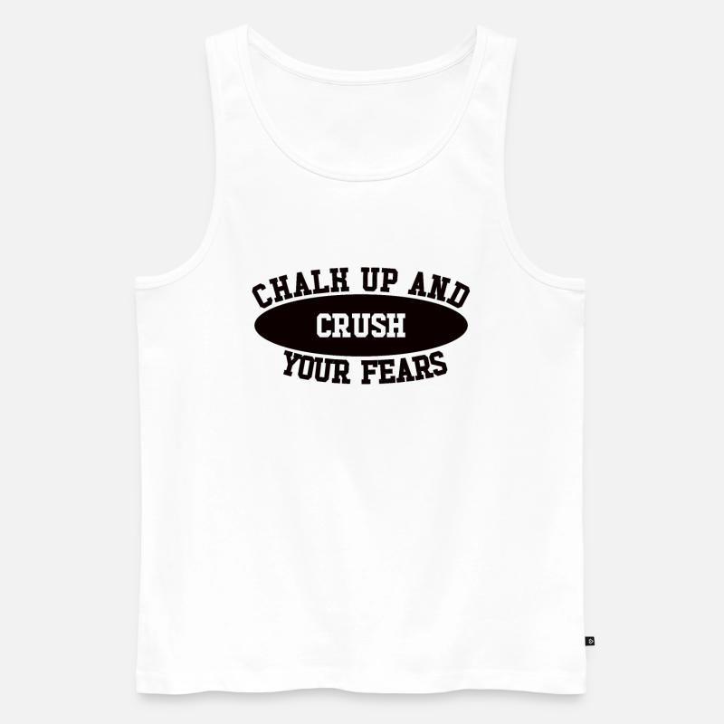 Bouldern Chalk Up Boulderer - Männer Premium Bio Tank Top - Weiß
