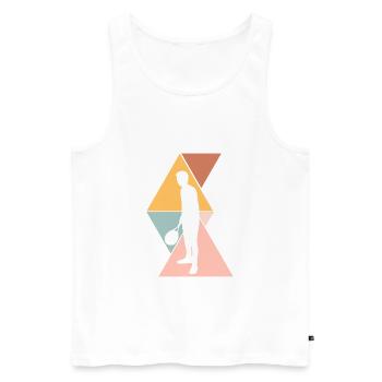 Tennis-match - Men's Premium Organic Tank Top - white - Front - AI Model Male 178 light (178cm)