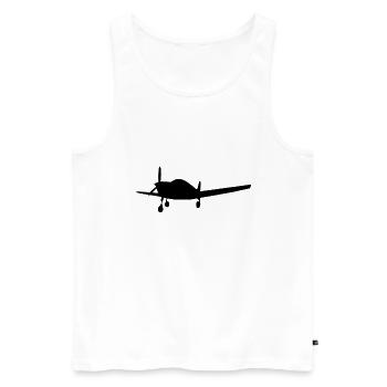 plane - Men's Premium Organic Tank Top - white - Front - AI Model Male 178 light (178cm)