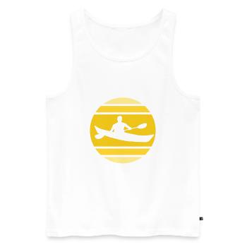 Paddle - Men's Premium Organic Tank Top - white - Front - AI Model Male 178 light (178cm)