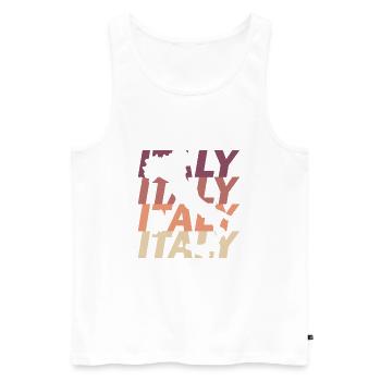 Italy - Men's Premium Organic Tank Top - white - Front - Michal (187cm)