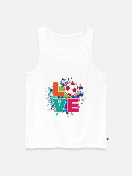 Soccer - Men's Premium Organic Tank Top - white