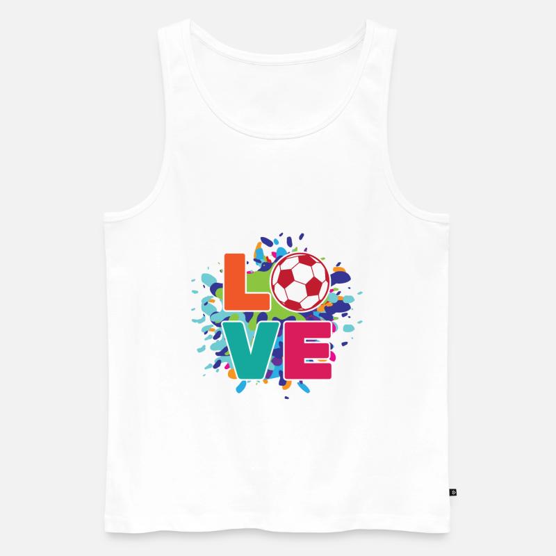 Fußball - Männer Premium Bio Tank Top - Weiß