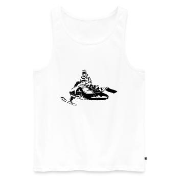 Snowmobil - snowmobile - snowmobile - Men's Premium Organic Tank Top - white - Front - AI Model Male 178 light (178cm)