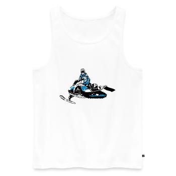 Snowmobil - snowmobile - snowmobile - Men's Premium Organic Tank Top - white - Front - AI Model Male 178 light (178cm)