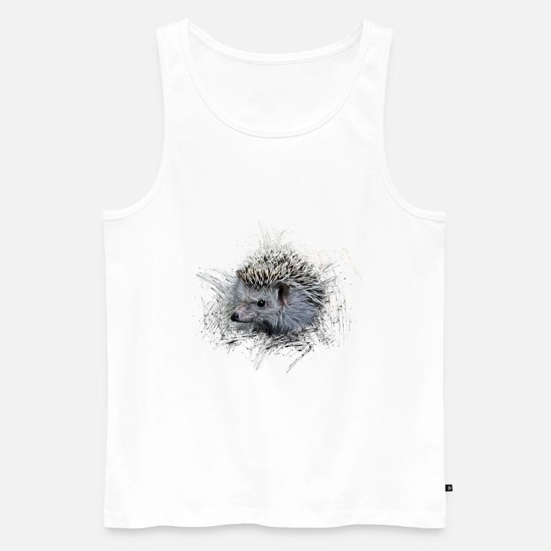 Igel - Männer Premium Bio Tank Top - Weiß