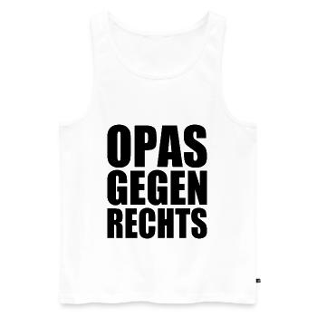 Opas gegen rechts - Männer Premium Bio Tank Top - Weiß - Vorne - Michal (187cm)