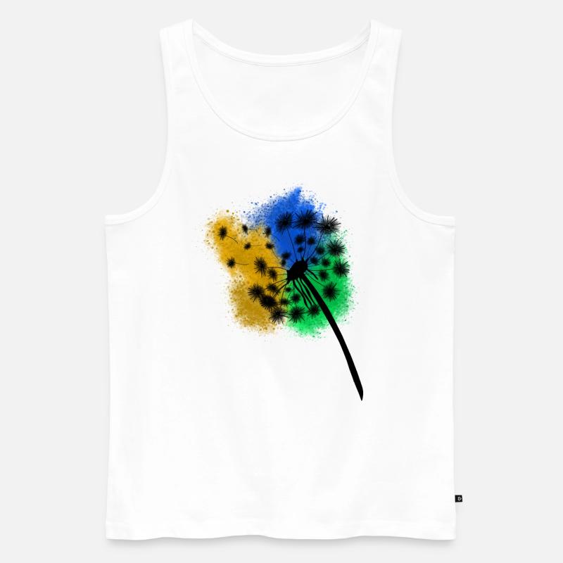 pusteblume - Männer Premium Bio Tank Top - Weiß