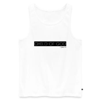 Jesus Christ Shirt Child of God Women and Men - Men's Premium Organic Tank Top - white - Front - Michal (187cm)