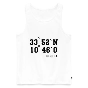 Djerba Holiday Tunisia Holiday Travel Idea - Men's Premium Organic Tank Top - white - Front - AI Model Male 178 light (178cm)