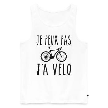 I can't I have a bike - Men's Premium Organic Tank Top - white - Front - Michal (187cm)