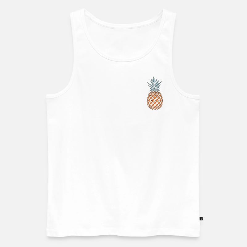 Ananas Vektor - Männer Premium Bio Tank Top - Weiß