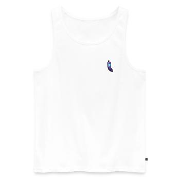 Flip phone - Men's Premium Organic Tank Top - white - Front - AI Model Male 178 light (178cm)