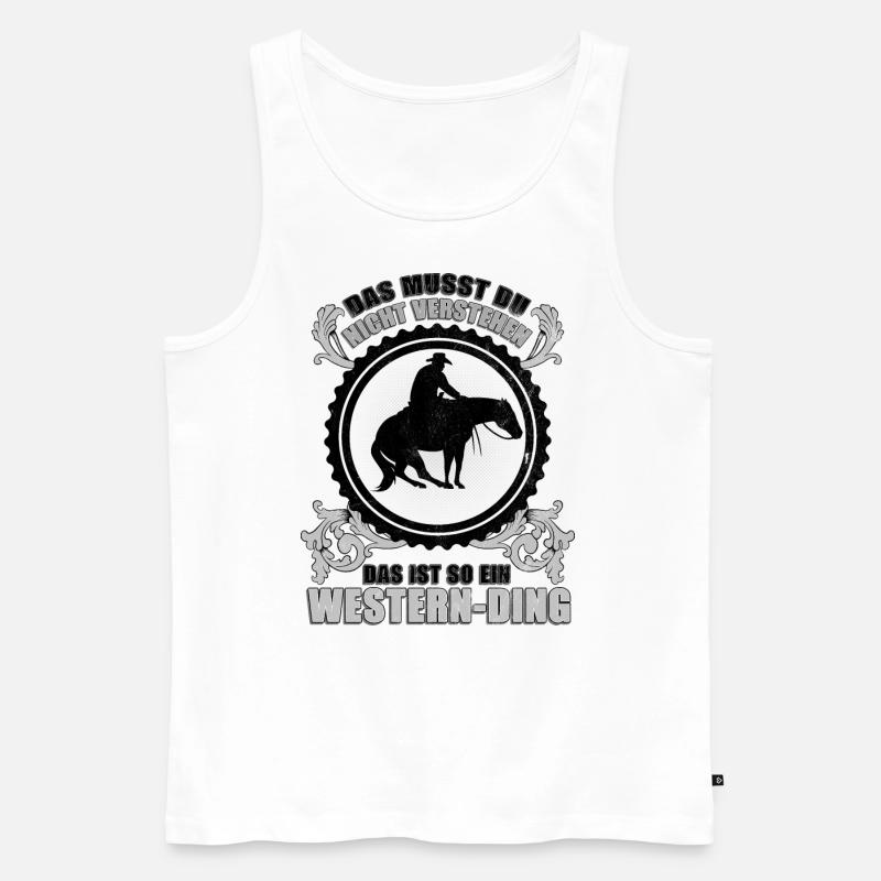 Das ist so ein Western-Ding. - Männer Premium Bio Tank Top - Weiß
