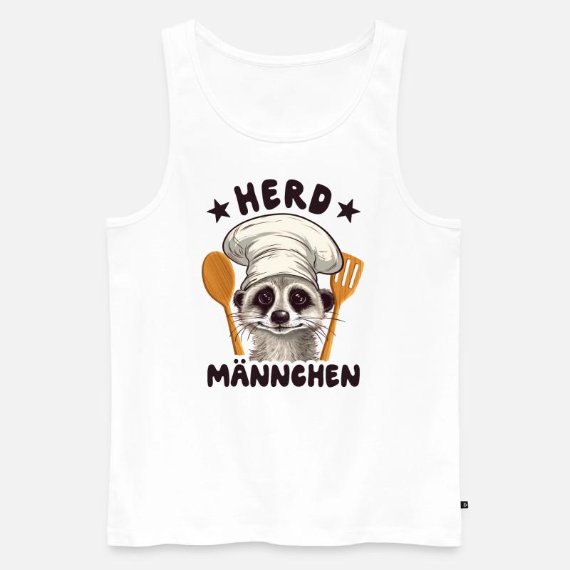 Herdmännchen Erdmännchen Koch - Männer Premium Bio Tank Top - Weiß