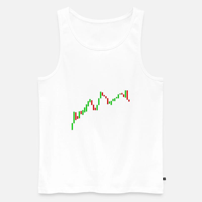 Forex Trader Kerzen - Männer Premium Bio Tank Top - Weiß