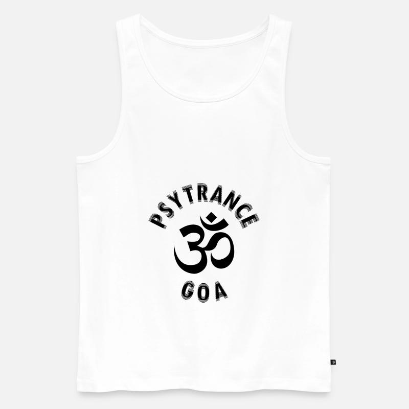 Psytrance Goa - Männer Premium Bio Tank Top - Weiß