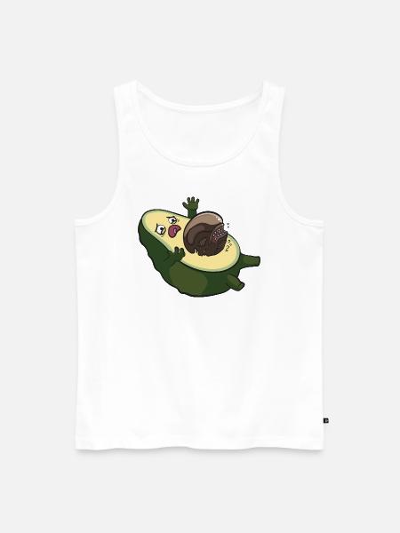 Avocado Alien Aliens Funny Ufo Cinema Movie Gift - Men's Premium Organic Tank Top - white