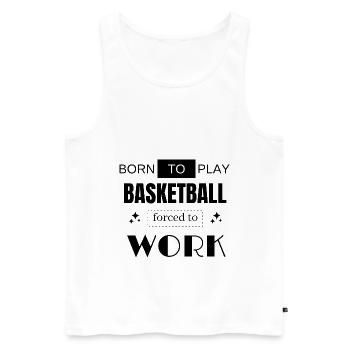 Gift basketball basketball funny sport passion - Men's Premium Organic Tank Top - white - Front - Michal (187cm)