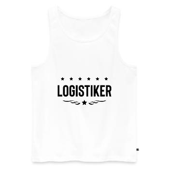 Logistiker Beruf - Männer Premium Bio Tank Top - Weiß - Vorne - Michal (187cm)