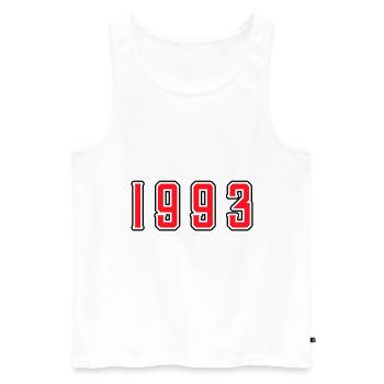 1993 Jahr Geburtstag - Männer Premium Bio Tank Top - Weiß - Vorne - Michal (187cm)
