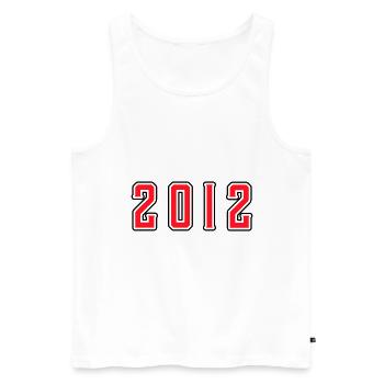 2012 year birthday - Men's Premium Organic Tank Top - white - Front - Michal (187cm)