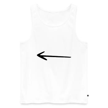 Arrow drawing sketch black - Men's Premium Organic Tank Top - white - Front - Michal (187cm)