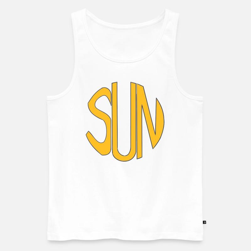 Sun - Männer Premium Bio Tank Top - Weiß
