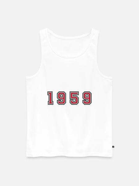 1959 year number - Men's Premium Organic Tank Top - white