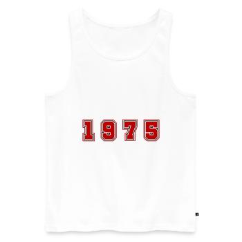 1975 Year Number - Men's Premium Organic Tank Top - white - Front - Michal (187cm)