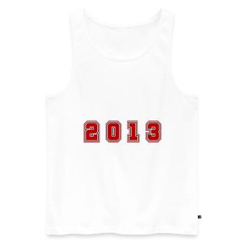 Numéro de l’année 2013 - Débardeur bio Premium Homme - blanc - Devant - Michal (187cm)