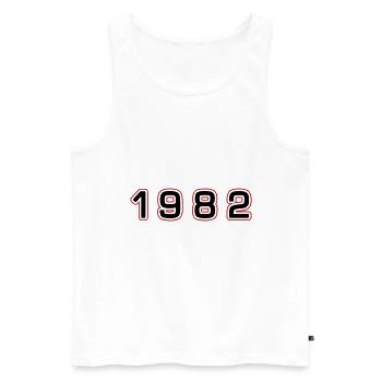 1982 Year Number - Men's Premium Organic Tank Top - white - Front - AI Model Male 178 light (178cm)