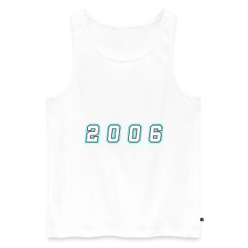 2006 Year Number - Men's Premium Organic Tank Top - white - Front - Michal (187cm)
