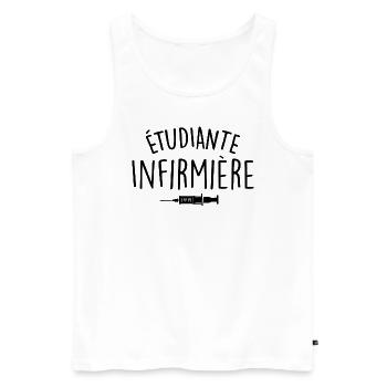 Krankenpflegeschülerin - Männer Premium Bio Tank Top - Weiß - Vorne - AI Model Male 178 light (178cm)