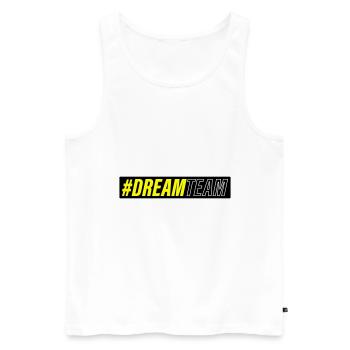 Dream Team - Männer Premium Bio Tank Top - Weiß - Vorne - AI Model Male 178 light (178cm)