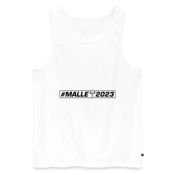 Malle 2023 - Männer Premium Bio Tank Top - Weiß - Vorne - Michal (187cm)
